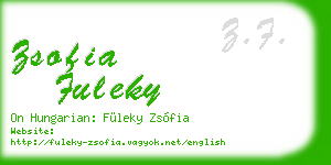 zsofia fuleky business card