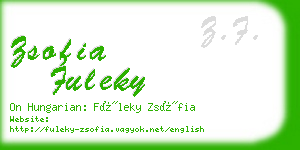 zsofia fuleky business card
